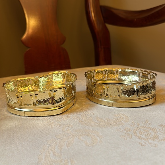 Vintage gold mirrored miniature jewelry trays, new old stock - Picture 2 of 11